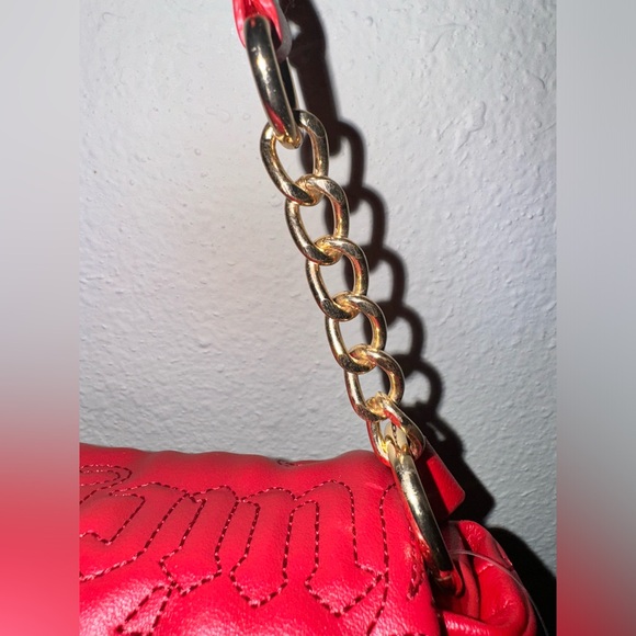 Juicy Couture Pink League Large Flap Cool Red Crossbody Bag - Picture 3 of 6